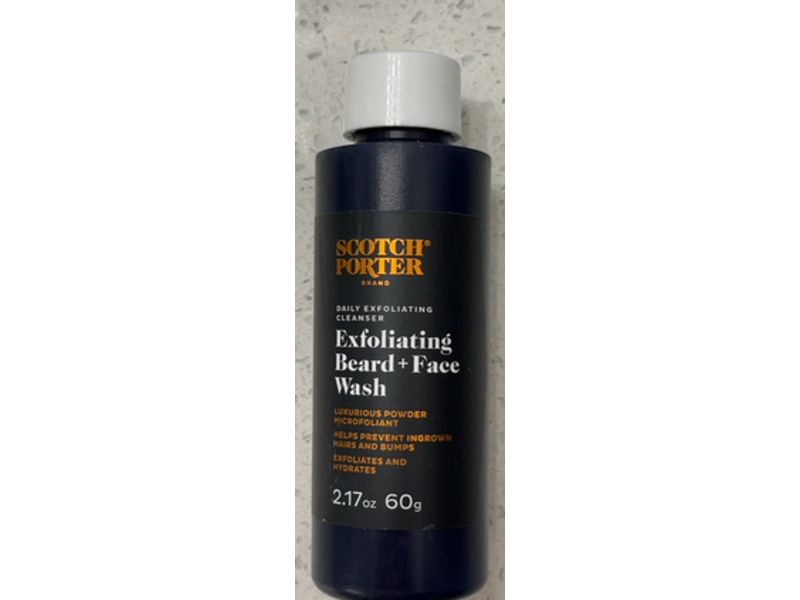 Scotch Porter Exfoliating Beard Wash & Face Wash, 2.17 oz/60 g