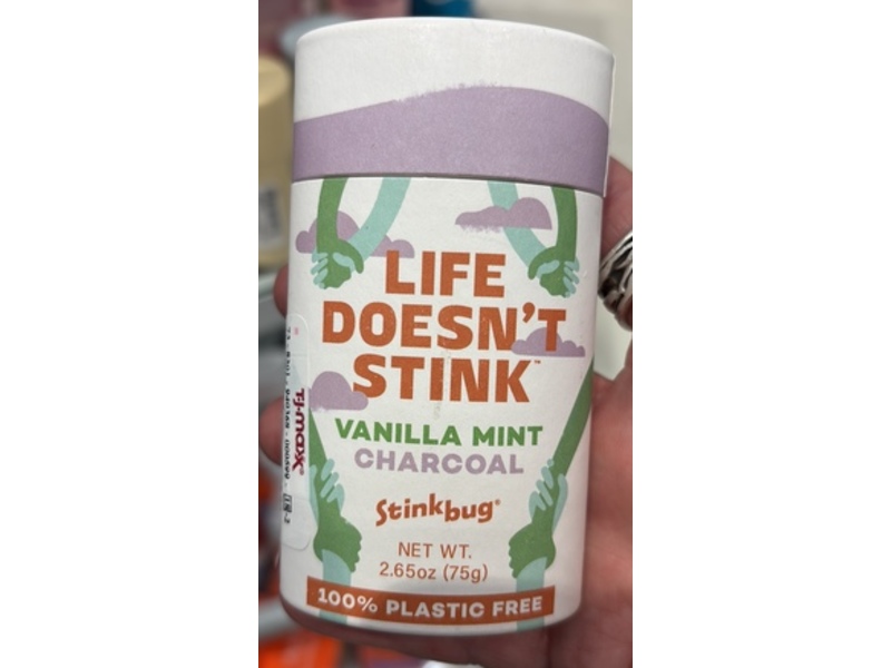 Stinkbug Deodorant Stick, Vanilla Mint + Charcoal, 2.65 oz/75 g