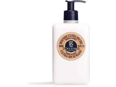 L'Occitane En Provence Shea Butter Ultra Rich Hand & Body Wash, 16.9 fl oz/500 mL
