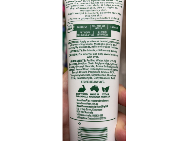 Dermaveen Hand Cream, Colloidal Oatmeal, 100 g