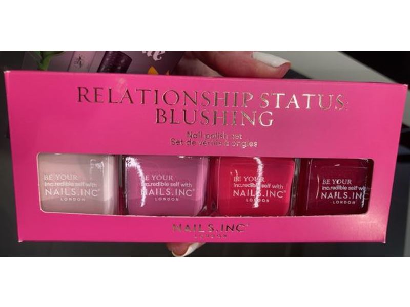 Nails.Inc Relationship Status Blushing Nail Polish Set, 4 Ct