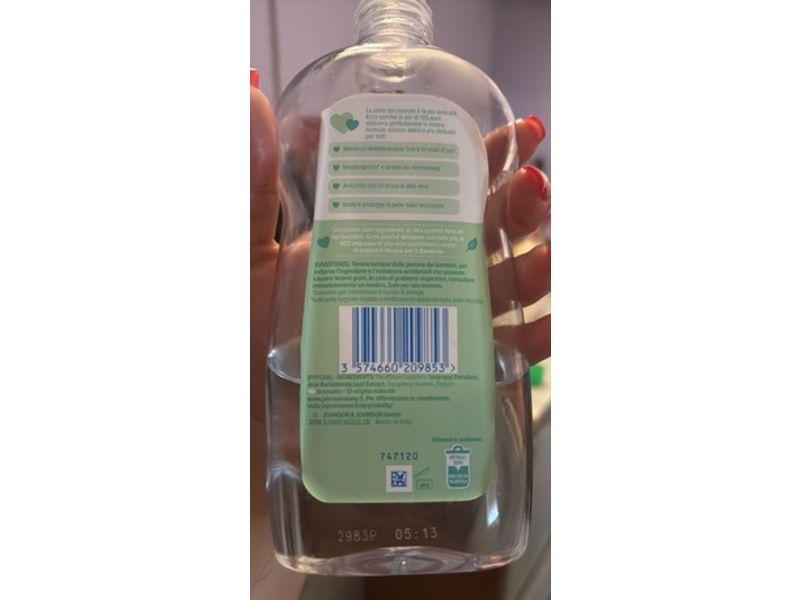 Johnson's Baby Oil, Aloe Vera, 500 mL