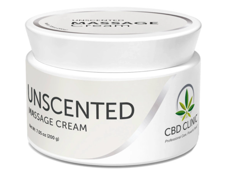CBD Clinic Massage Cream, Unscented, 7.05 oz/200 g
