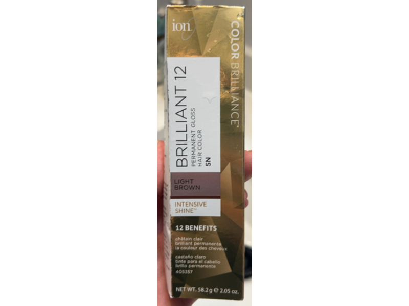 Ion Permanent Gloss Hair Color, 5N Light Brown, 2.05 oz/58.2 g