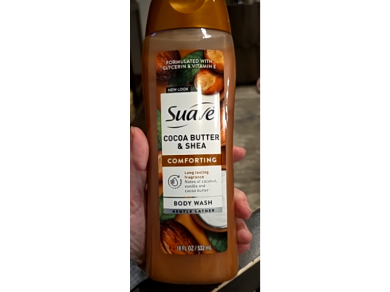 Suave Comforting Body Wash, Cocoa Butter & Shea, 18 fl oz/532 mL