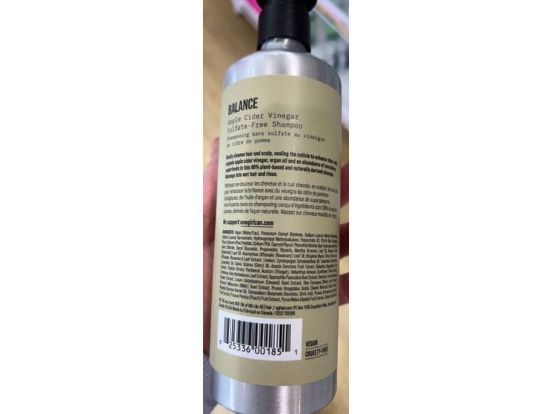 AG Hair Balance Sulfate-Free Shampoo, Apple Cider Vinegar, 12 fl oz/355 mL