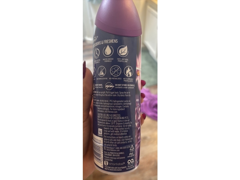 Downy Febreze Calm Air Mist, Lavender & Vanilla Bean, 8.1 oz/230 g, Pack Of 3