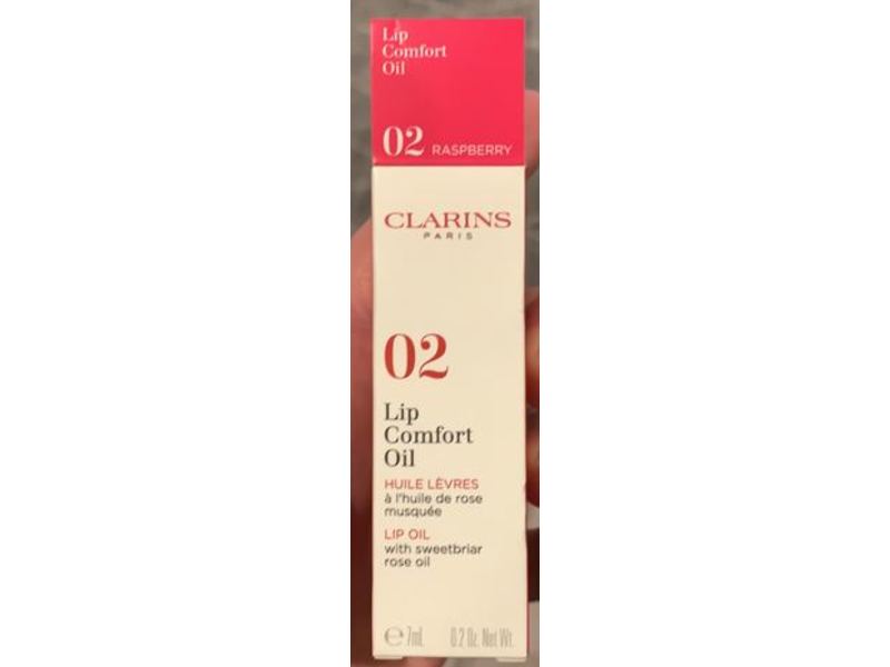 Clarins Lip Comfort Oil, 02 Raspberry, 0.2 oz/7 mL