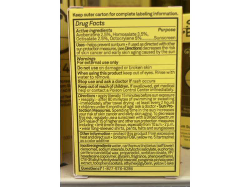 Sun Bum Original Face + Body Sunscreen Stick, SPF 40, 0.7 oz/20 g