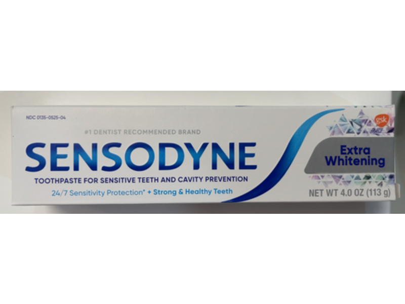 Sensodyne Extra Whitening Sensitive Toothpaste, 4.0 oz/113 g, Pack Of 3