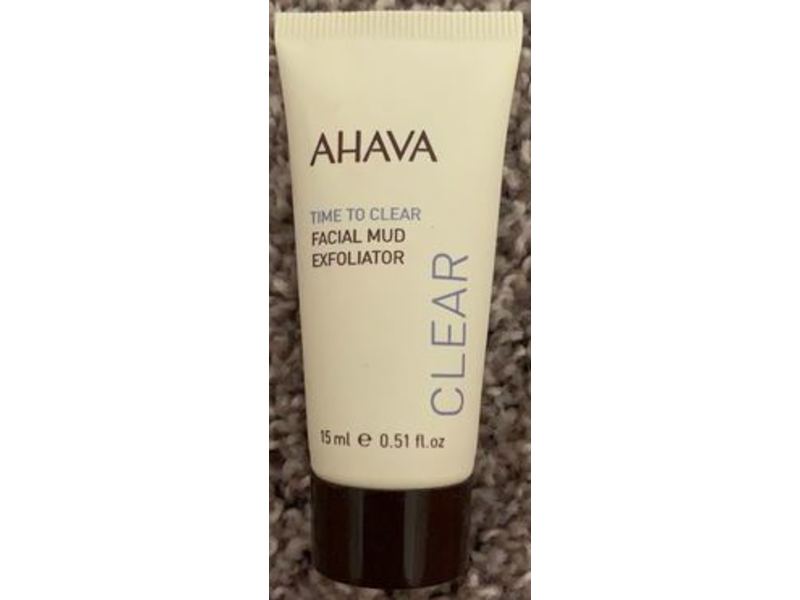Ahava Time To Clear Facial Mud Exfoliator, 0.51 fl oz/15 mL