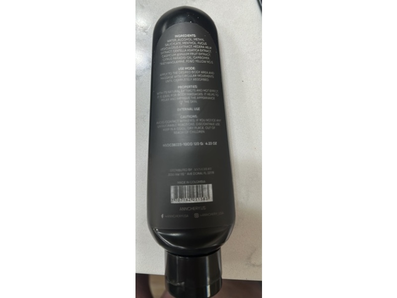 Ann Chery Beauty Hot Cream Body Gel, 4.23 oz/120 g