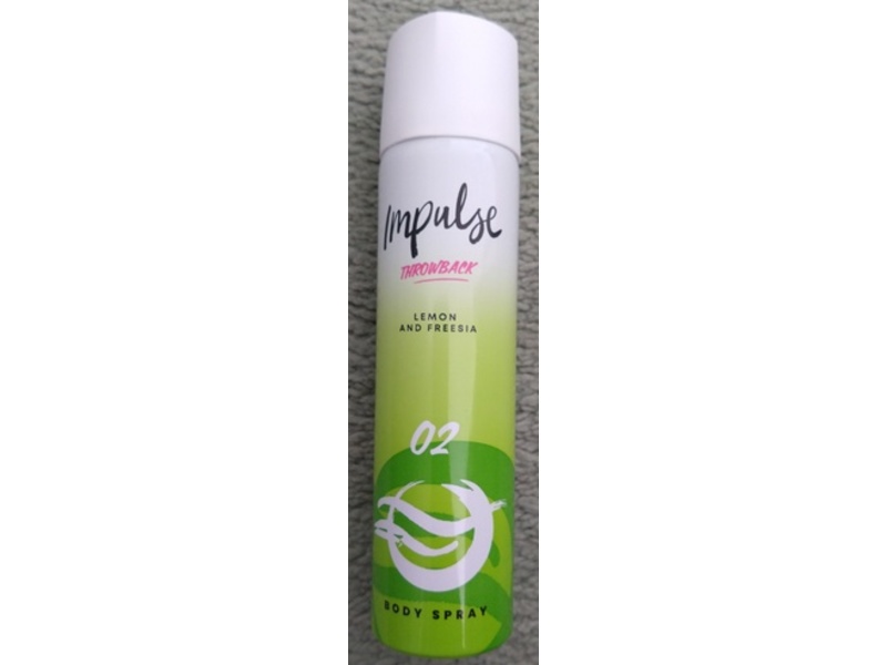 Impulse Throwback Body Spray, Lemon & Freesia, 75 mL
