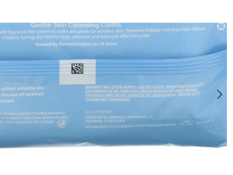 Cetaphil Gentle Skin Cleansing Cloths,25 Count