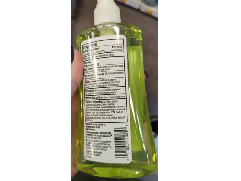 Kroger Antibacterial Liquid Hand Soap, Aloe, 11 fl oz/325 mL