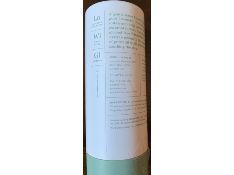 Three Ships Calm Lavender Hydrosol Toner, 2 oz/60 mL