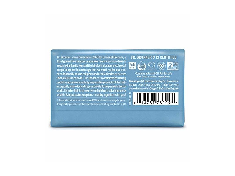Dr. Bronner’s All-One Hemp Baby Pure-Castile Bar Soap, Unscented, 5 oz/140 g, Pack Of 3