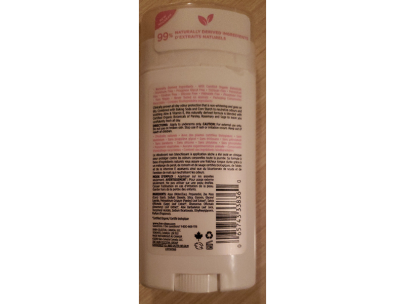 Live Clean Deodorant, Powder Clean, 2.5 oz/71 g