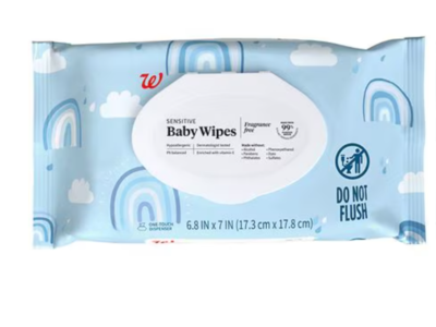 Walgreens Sensitive Baby Wipes, 72 Count