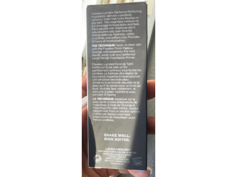 Laura Mercier Flawless Lumiere Radiance-Perfecting Foundation, 4W2 Chai, 1 fl oz/30 mL