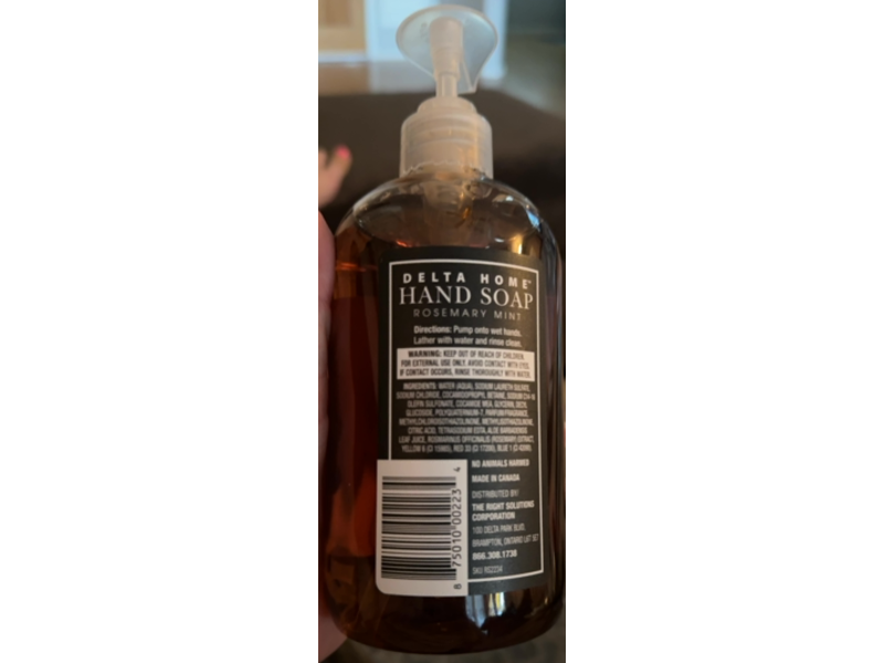 Delta Home Hand Soap, Rosemary Mint, 16 fl oz/473 mL