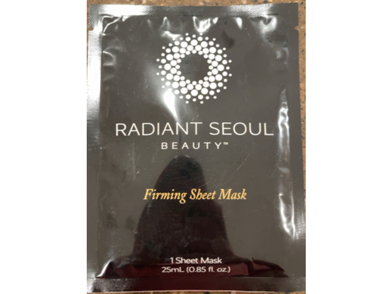 Radiant Seoul Firming Beauty Sheet Mask, 0.85 fl oz/25 mL, 1 Sheet Mask