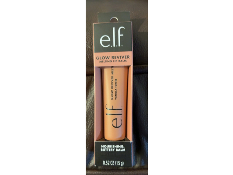 e.l.f. Cosmetics Glow Reviver Melting Lip Balm, Vanilla Toffee, 0.52 oz/15 g