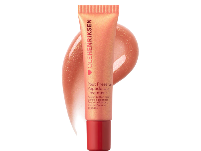 Ole Henriksen Pout Preserve Peptide Lip Treatment, Strawberry Sorbet Glimmer, 0.4 fl oz/12 mL