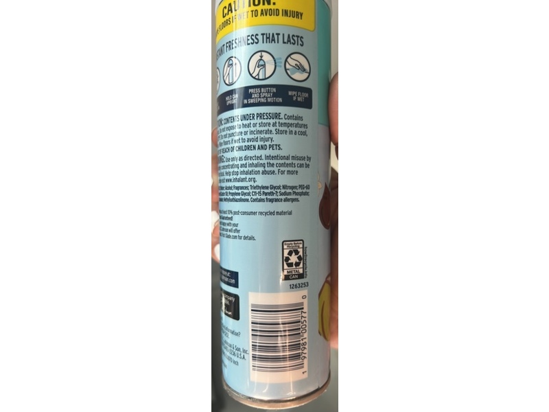 Glade Soft Mist Air Freshener, Coconut Water & Beachgrass, 7.3 oz/207 g, Pack Of 6