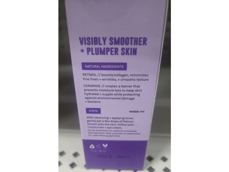 AOA Skin Retinol Serum, Collagen + Hydrates, 1 fl oz/30 mL