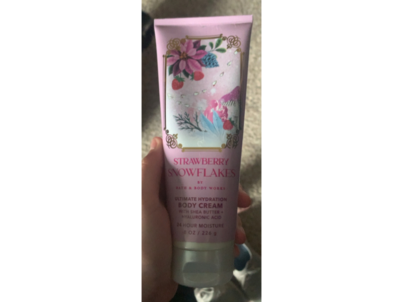 Bath & Body Works Body Cream, Strawberry Snowflakes, 8 oz/226 g