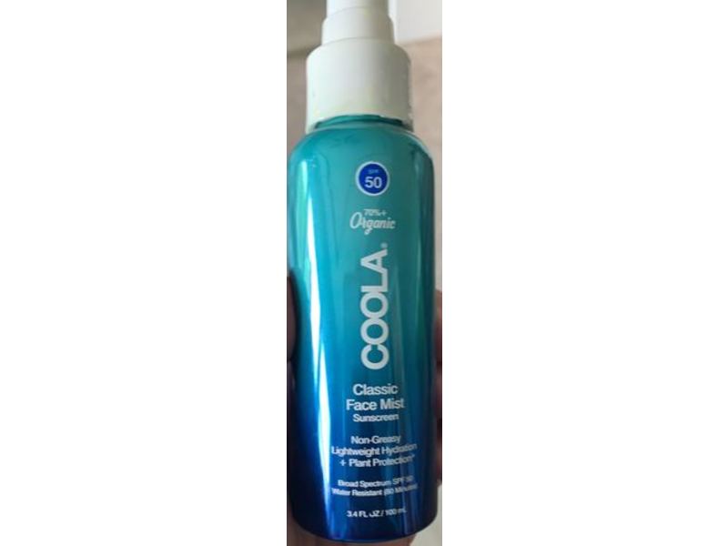 Coola Organic Classic Face Mist Sunscreen, SPF 50, 3.4 fl oz/100 mL