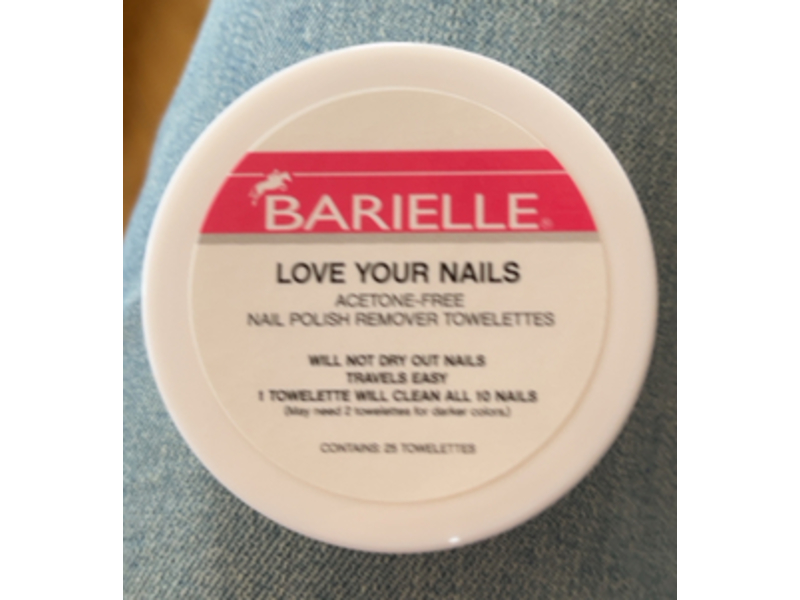 Barielle Nail Polish Remover Towelettes, Love Your Nails, 25 Counts