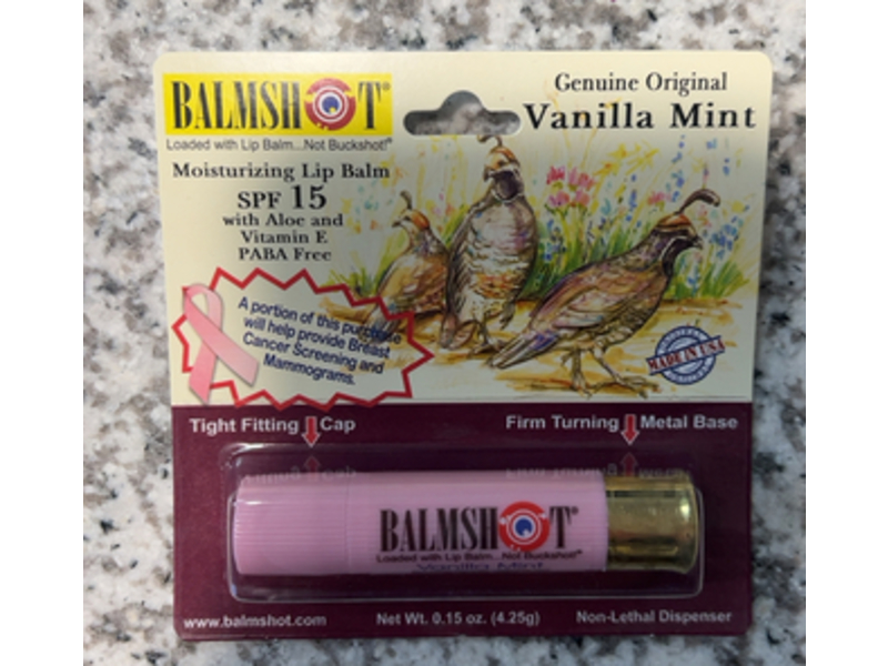 Balmshot Moisturizing Lip Balm, Vanilla Mint, SPF 15, 0.15 oz/4.25 g