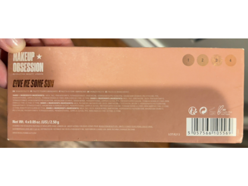 Makeup Obsession Give Me Some Sun Bronzer Palette, 0.09 oz/2.50 g