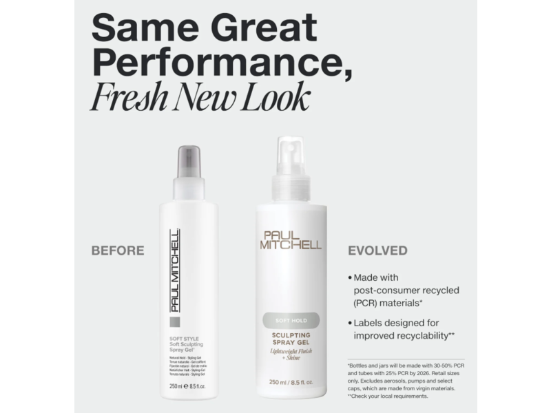 Paul Mitchell Sculpting Spray Gel, Soft Hold, 33.8 fl oz/1 L