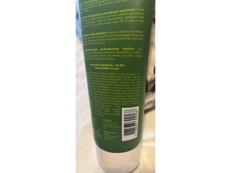 Pomélo + Co Matcha Butter Deep Conditioner, Avocado + Cocoa Butter, 6.8 fl oz/200 mL
