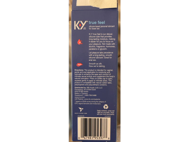 K-Y True Feel Deluxe Lubricant, 4.5 fl oz/133 mL