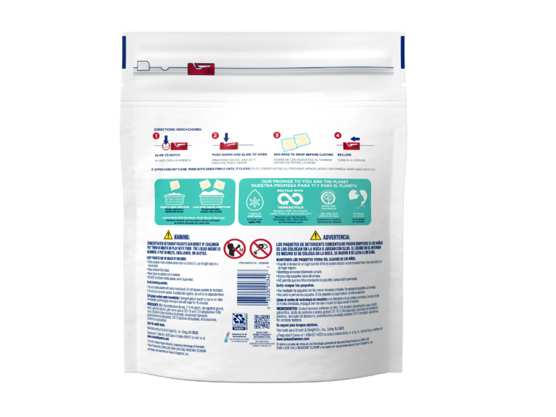 Arm & Hammer Deep Clean Power Paks, Free & Clear, 44 Count