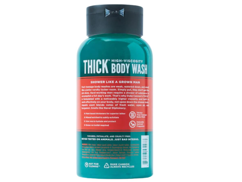 Duke Cannon Supply Co. Thick High - Viscosity Body Wash, Naval Diplomacy, 17.5 fl oz, Pack Of 3