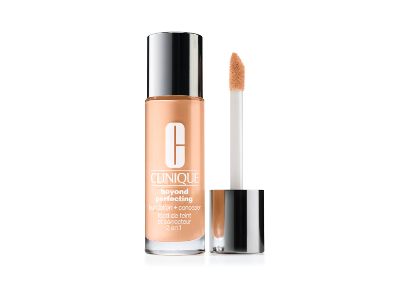 Clinique Beyond Perfecting Foundation + Concealer, WN 54 Honey Wheat, 1 fl oz/30 mL