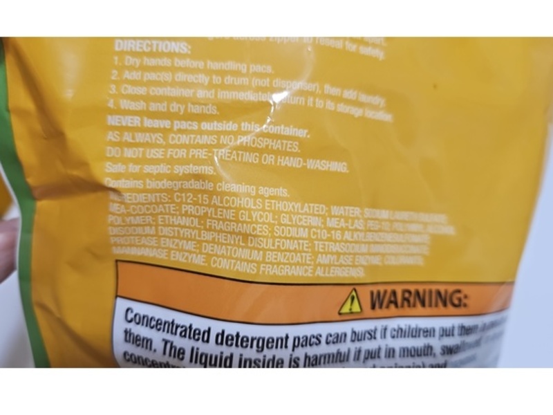 Great Value Ultimate Fresh Laundry Pacs, Original Clean, 60 Pacs, 38 oz/1.08 kg