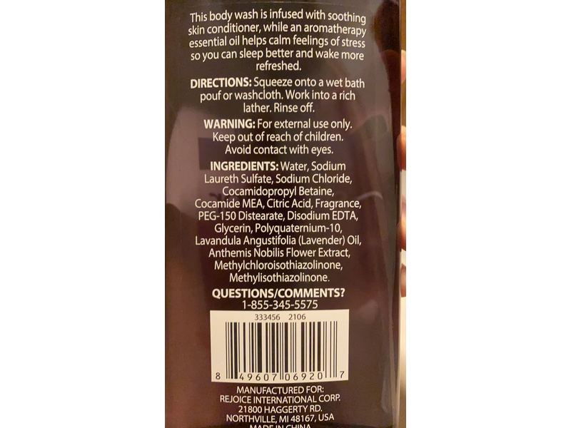 Spa Aromatherapy Slumber Body Wash & Foaming Wash, Calming Lavender Chamomile, 14 fl oz/414 mL