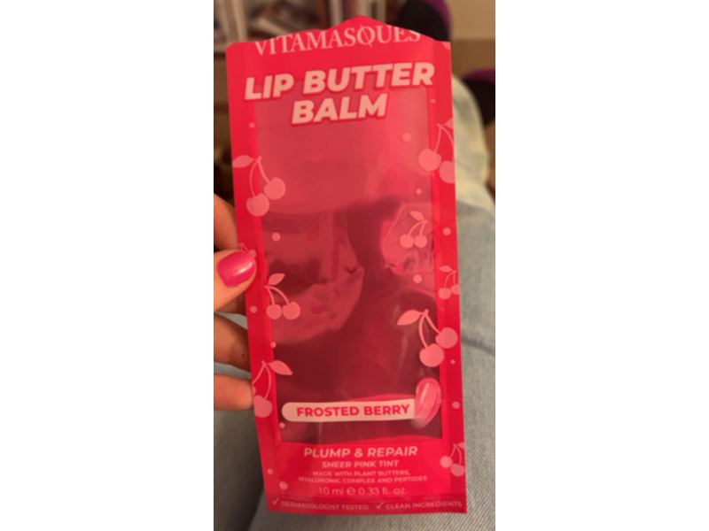 Vitamasques Lip Butter Balm, Frosted Berry, 0.33 fl oz/10 mL