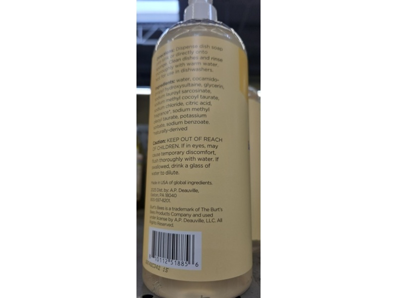 Burt's Bees Liquid Dish Soap, Lavender Bergamot, 24 fl oz/711 mL