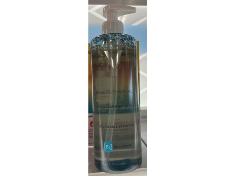 Vichy Purete Thermale Fresh Cleansing Gel, Niacinamide B3, 13.52 fl oz/400 mL