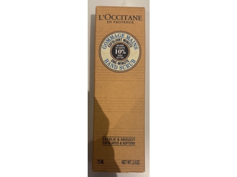 L'Occitane En Provence One-Minute Hand Scrub, 10% Shea Butter, 2.5 oz/75 mL