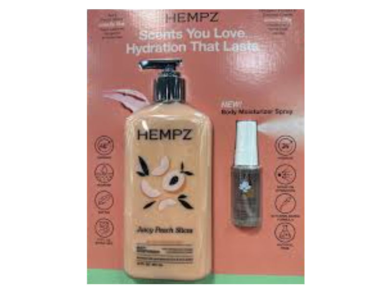 Hempz Body Moisturizer Set, Juicy Peach Slices, Whipped Vanilla & Coconut Cream