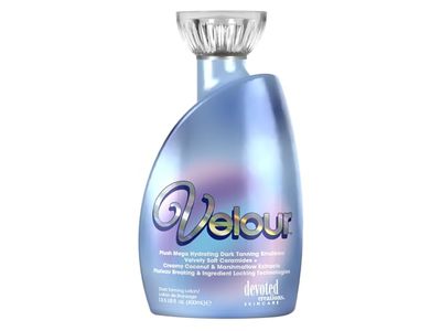 Devoted Creations Velour Plush Mega Hydrating Tanning Emulsion, Dark Coconut & Marshmellow Extract, 13.5 fl oz/400 mL
