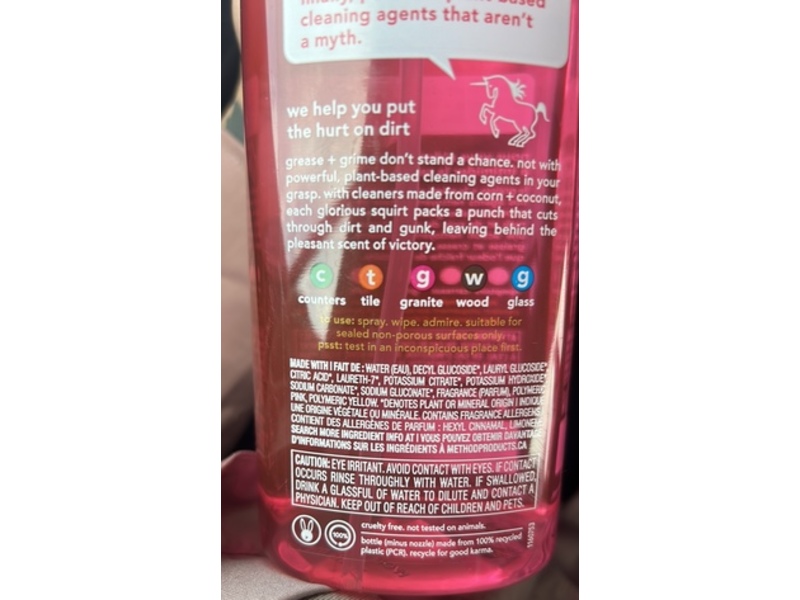 Method All Purpose Cleaner, Pink Grapefruit , 28 fl oz/828 mL